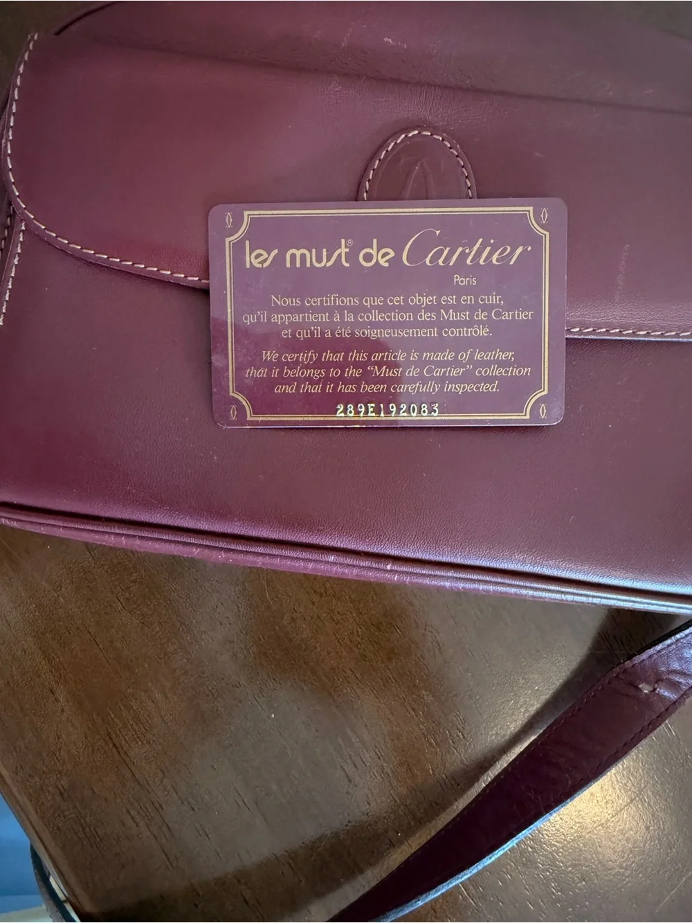 Cartier vintage leather